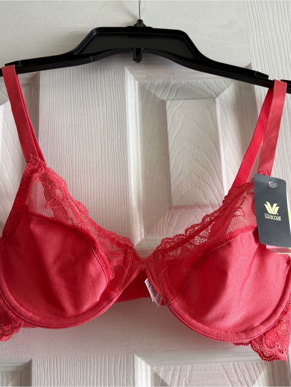 Wacoal Coral Red Lace Underwire Bra